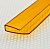 Профиль Кронос торцевой П 8 мм L=2,1 м, оранжевый